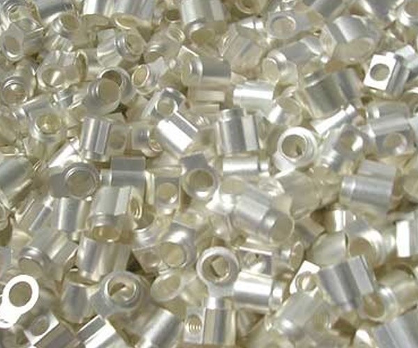 Close up of some critical parts that hav rceived a semi-bright silverplating from Mid Atlantic Finishing Corp