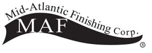 The logo for Mid-Atlantic Finishing Corp, a metal plating services company in Maryland
